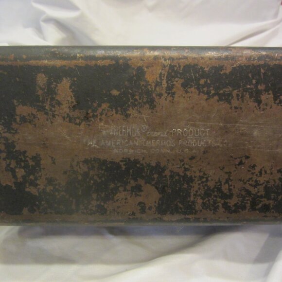 VTG THERMOS "V" METAL LUNCH BOX, W/HANDLE, DOME SHAPED - Picture 8 of 12